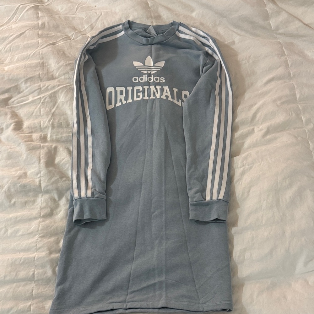 Adidas Originals Long-Sleeve Blue Dress